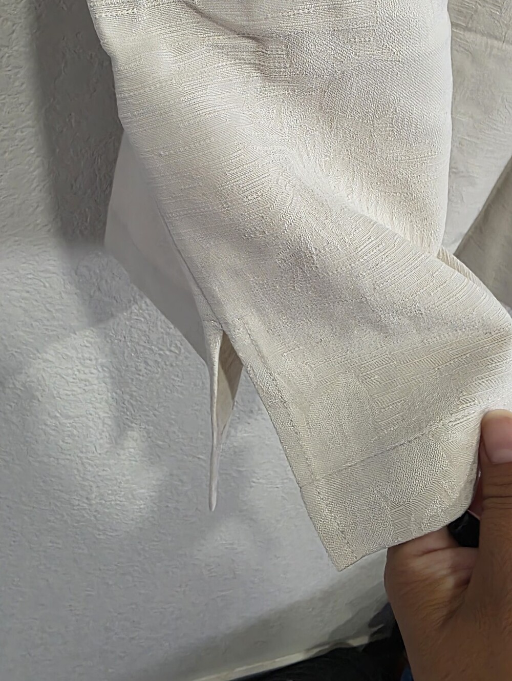 Men’s Short-Sleeve Button-Up Shirt - Cream - Picture 7 of 11